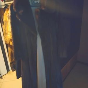 Black floor length fur